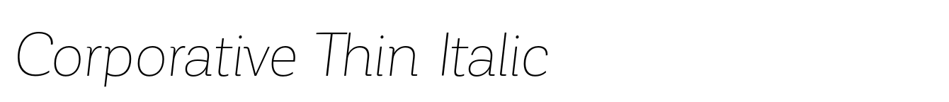 Corporative Thin Italic